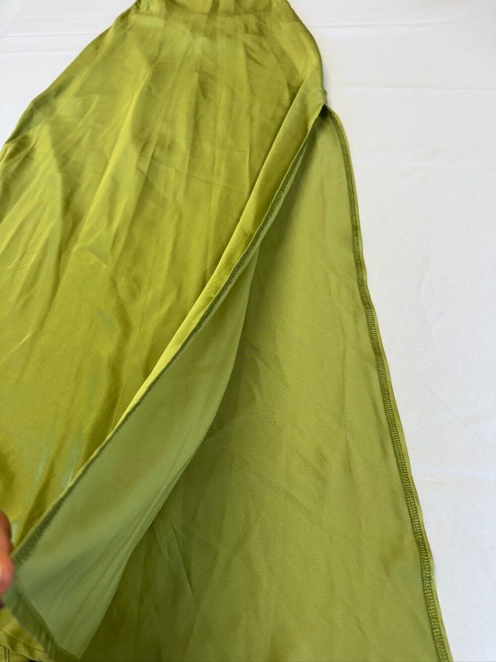 Princess Polly Leyana Maxi Dress Green Satin Size 6 - Picture 8 of 15